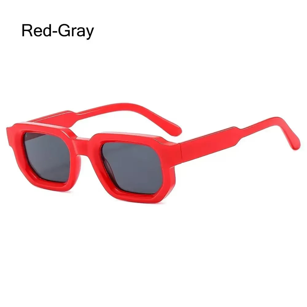 Men Vintage Rectangle Frame Sunglasses Fashion Retro Sun Glasses Luxury Brand Design UV400 Shades Eyewear Women Goggles
